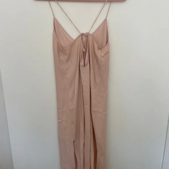 Aritzia Wilfred Free Felicity Slip Dress PINK S | Strappy Open Back Minimalist - Picture 4 of 6